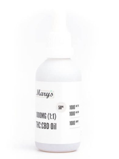 1000mg 1:1 THC/CBD Tincture (Mary’s Edibles)
