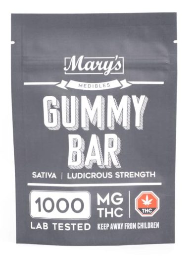 1000mg THC Sativa Gummy Bar (Mary’s Edibles)