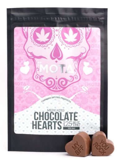125mg THC Chocolate Hearts (Mota)