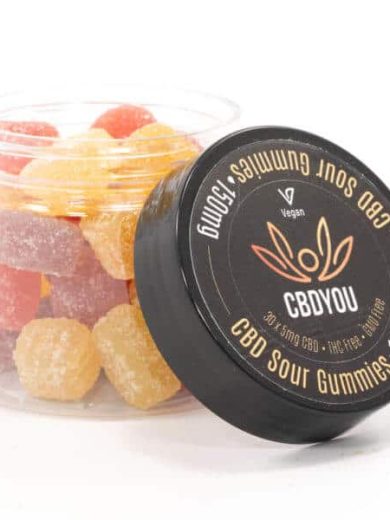 150mg CBD Infused Sour Gummies (CBD You)