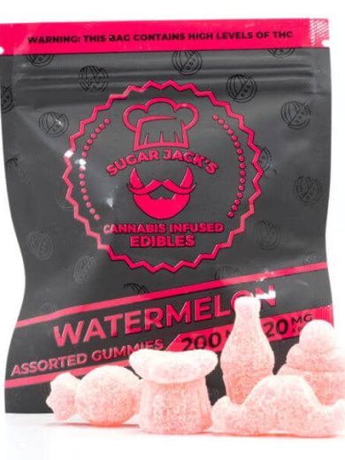 200mg THC Assorted Watermelon Gummies (Sugar Jack’s)