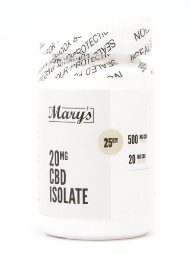 20mg CBD Isolate Capsules (Mary’s Edibles)