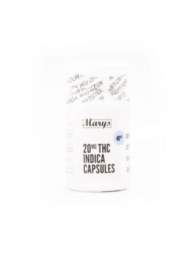 20mg THC Indica Capsules (Mary’s Edibles)