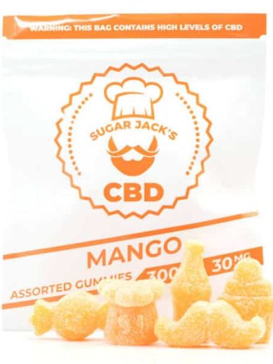300mg CBD Assorted Mango Gummies (Sugar Jack’s)