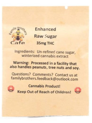 35mg THC Medicated Raw Sugar (Family Brothers)