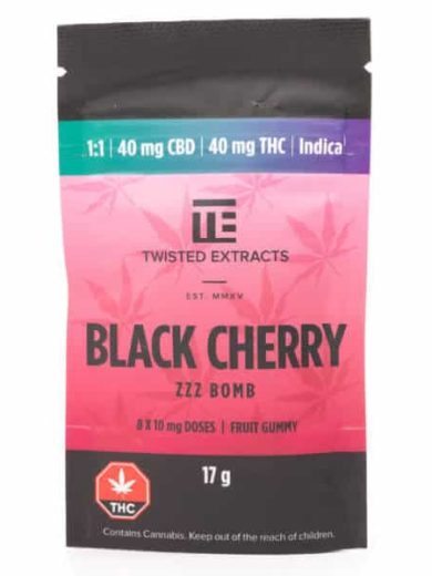 Black Cherry ZZZ Bomb 1:1 THC/CBD (Twisted Extracts)