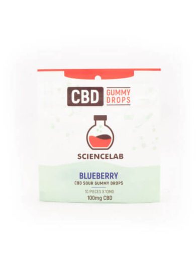 Blueberry CBD Sour Gummy Drops 100mg (Science Lab)