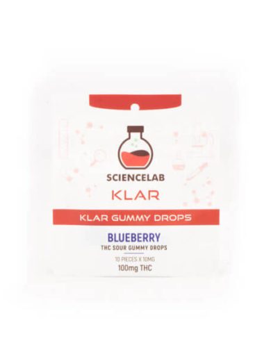 Blueberry THC Sour Gummy Drops 100mg (Science Lab)