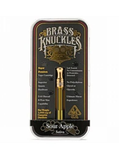 Buy Sour Apple Brass Knuckles Vape Cartridge