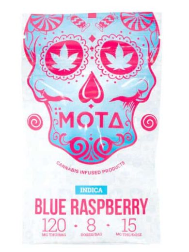 Indica Medicated Blue Raspberry Jelly 120mg THC (Mota)