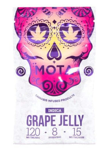 Indica Medicated Grape Jelly 120mg THC (Mota)