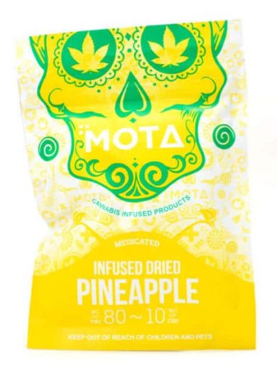 Infused Dried Pineapple 80mg THC / 10mg CBD (Mota)