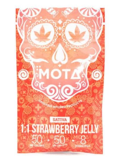 Sativa Medicated 1:1 Strawberry Jelly 100mg THC/CBD (Mota)
