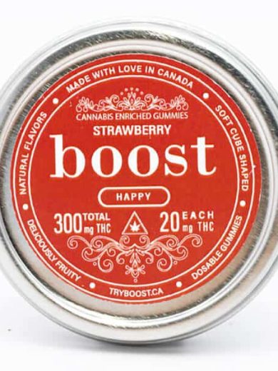 Strawberry 300mg THC Cubes (Boost Edibles)