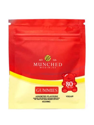 Vegan 80mg THC Gummies (Munched)